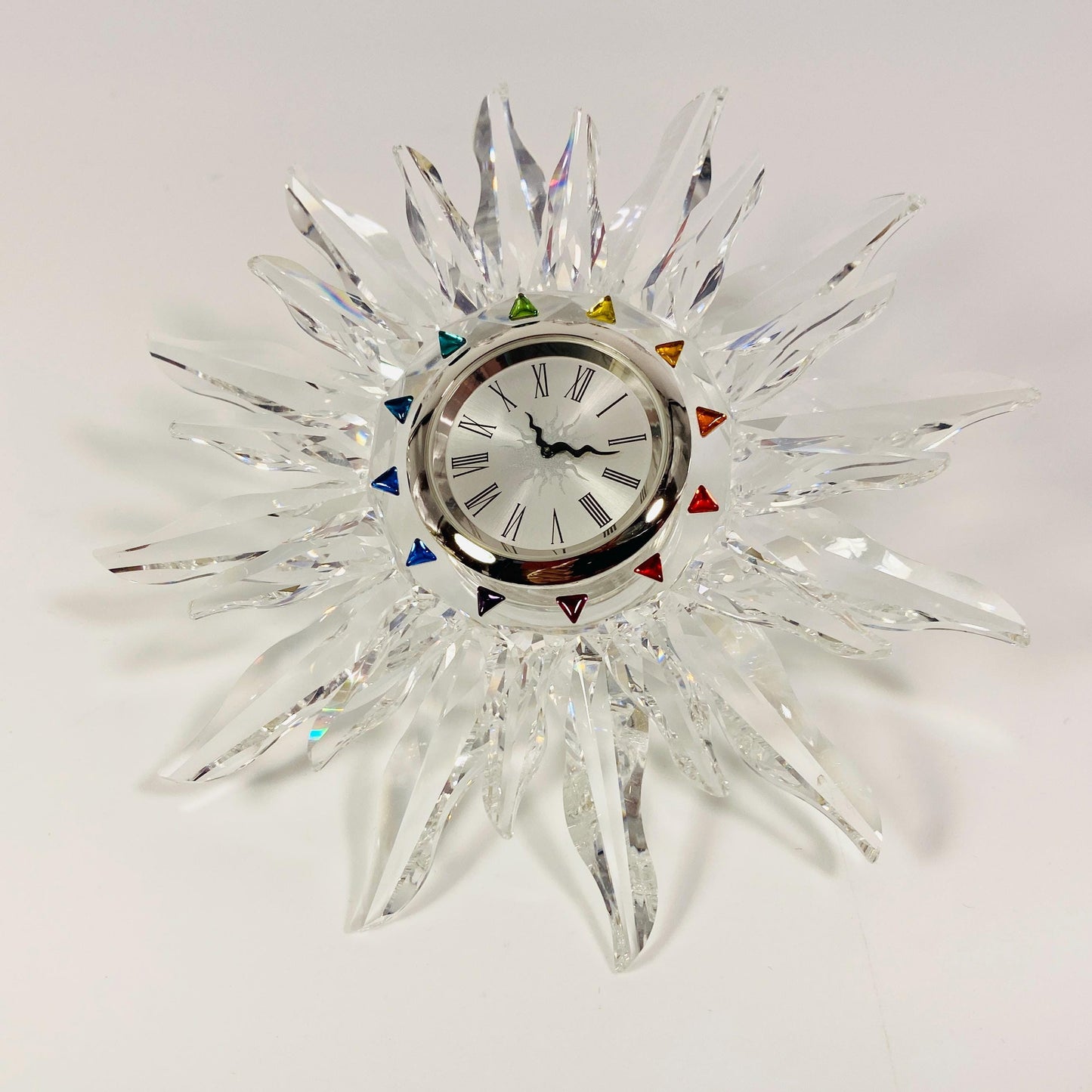 Vintage Swarovski Crystal SOLARIS Table Clock ** With Original Box** 221626