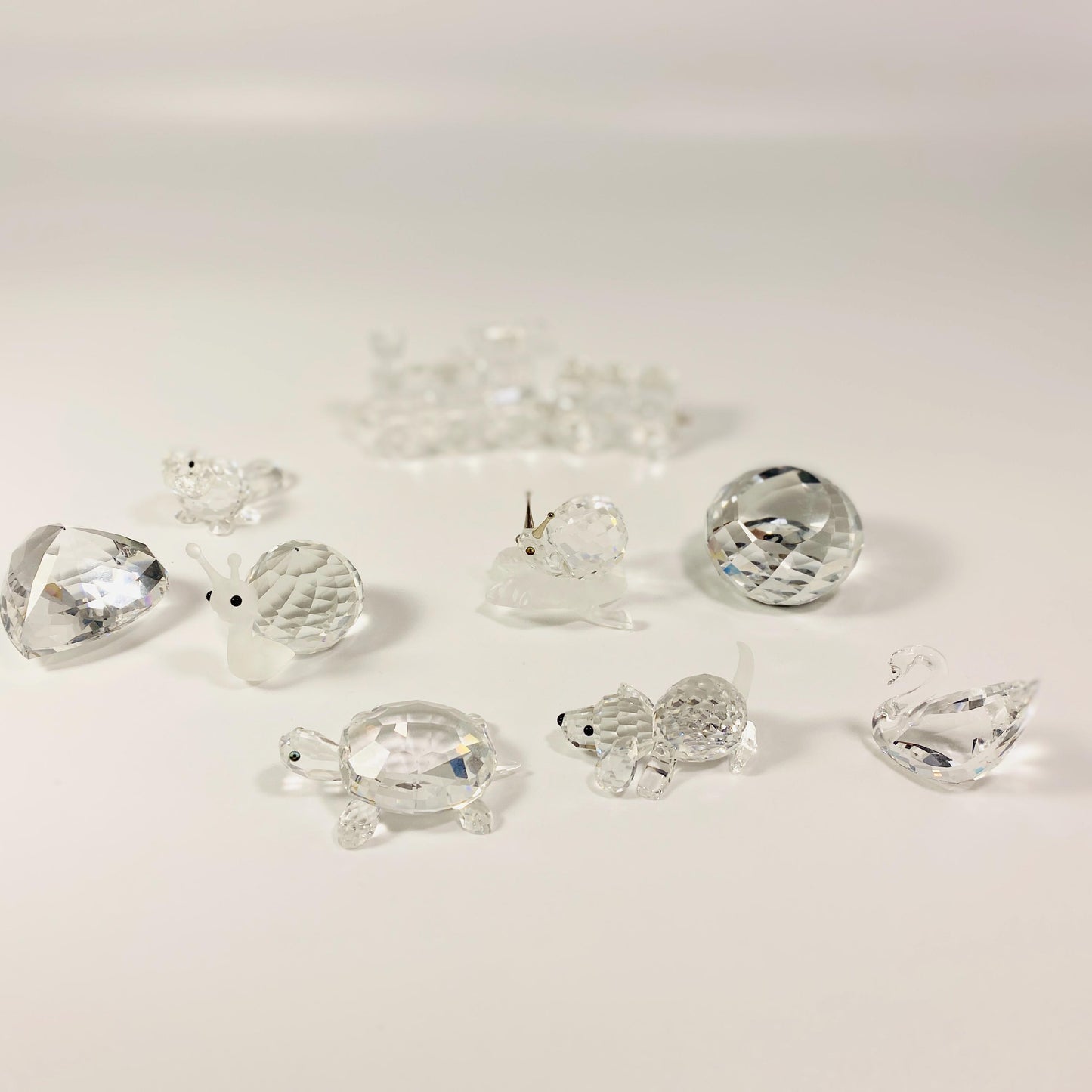 RARE Swarovski train, puppy, snail, turtle, SCS Swan, Beaver, heart and paperweight figurines pick your choice- No Box