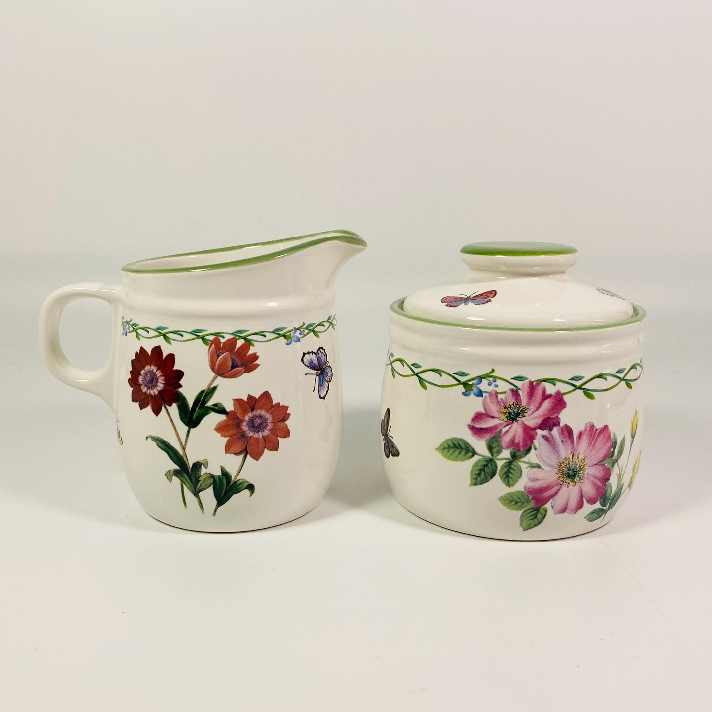 Studio Nova “Garden Bloom” Creamer and Sugar Bowl with Lid