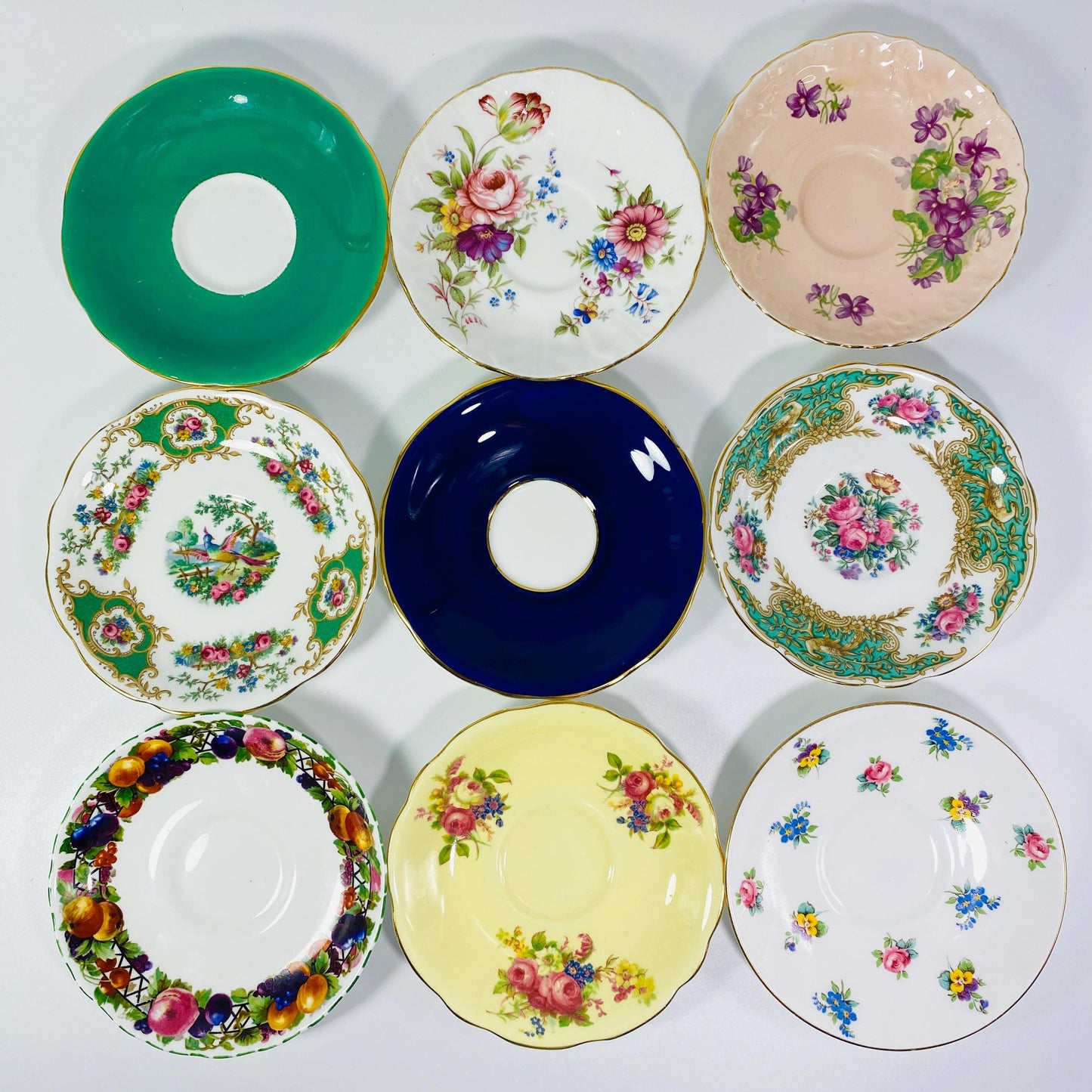 Vintage Orphaned Saucers from Aynsley, Coalport, pick your design