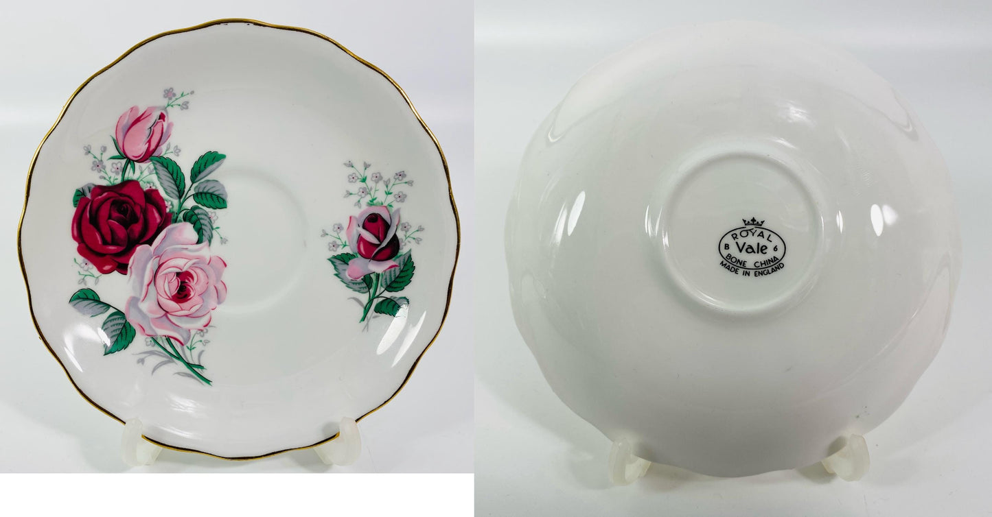 Vintage Orphan saucers from Royal Vale, Royal Albert & Delphine