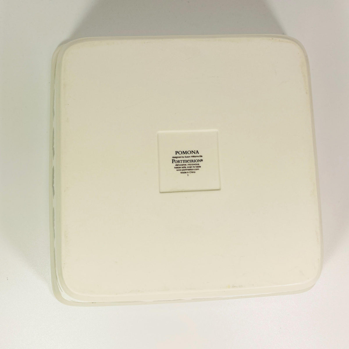 RARE !! Portmeirion Pomona Collection 10” Square Baking Dish Teinton Squash Pear design