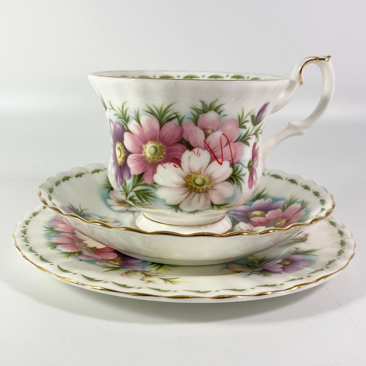 Royal Albert flower of the month October cup & saucer Trio