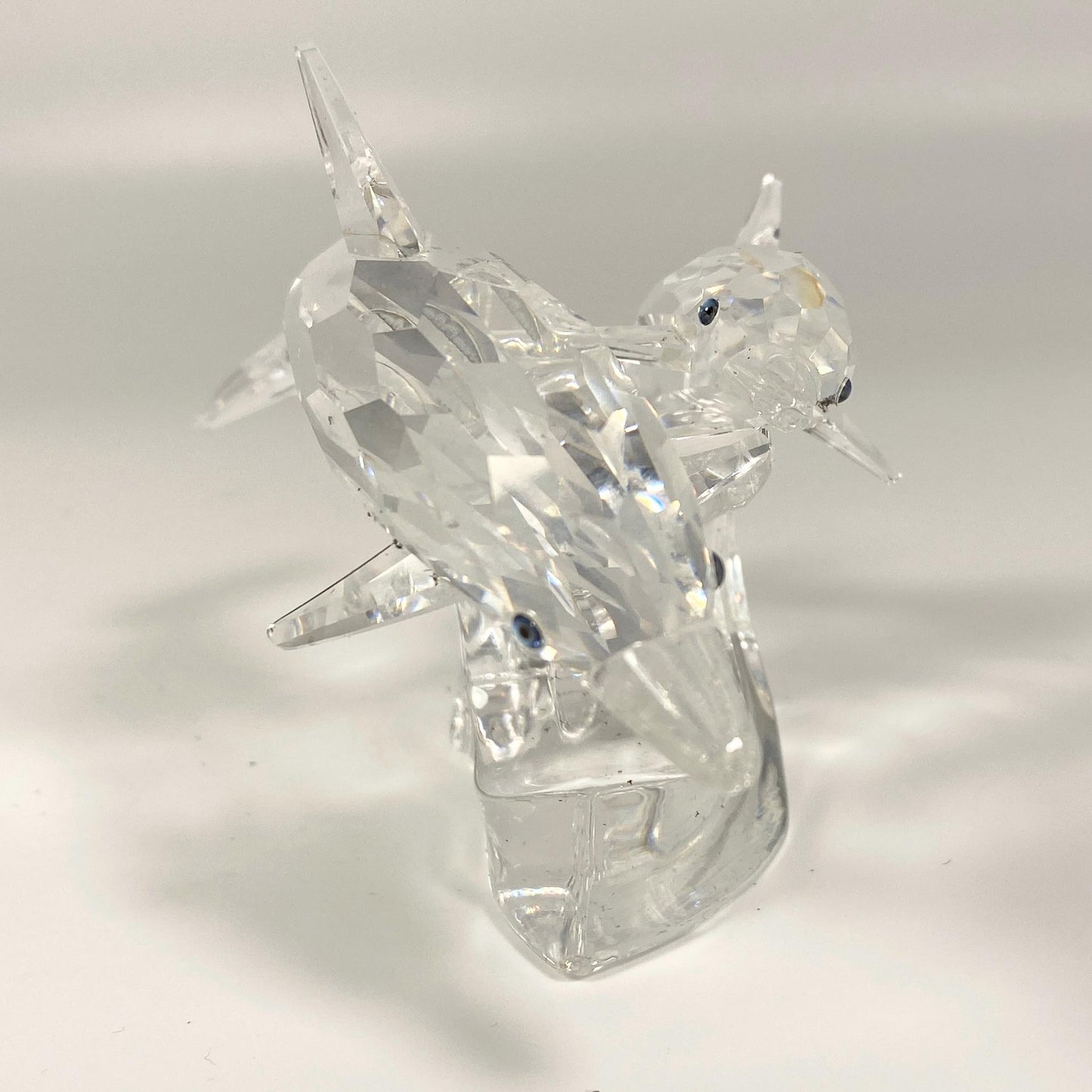 Swarovski Crystal Figurine SCS Dolphins Mother and Baby 1990 with Box & CoA