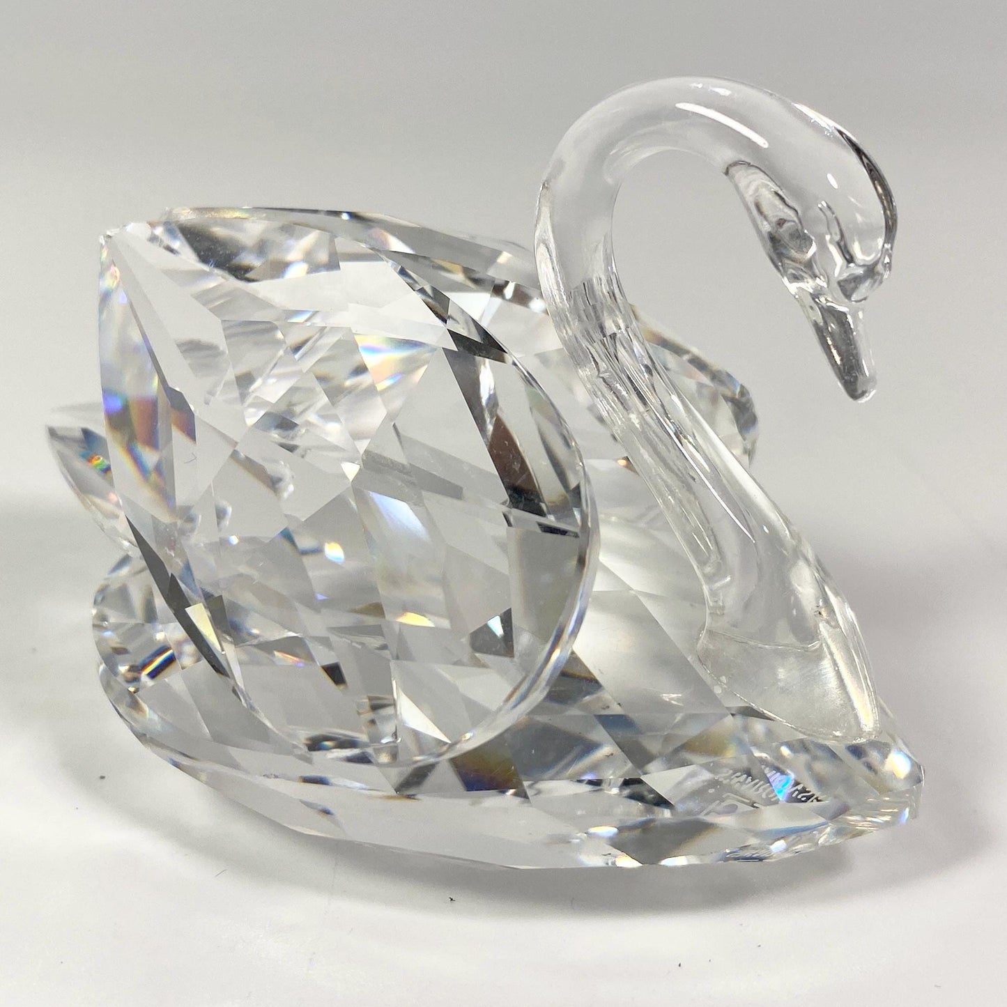 Swarovski Silver Crystal Large Swan Figurine MINT With Box, CoA Austria
