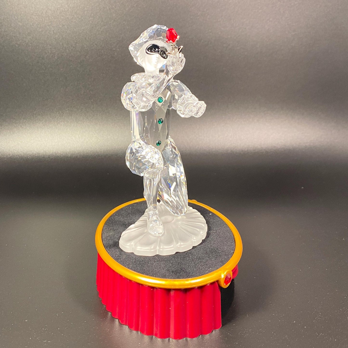 New- Swarovski Crystal Figurine "2001 MASQUERADE HARLEQUIN" Original Box, COA & stand