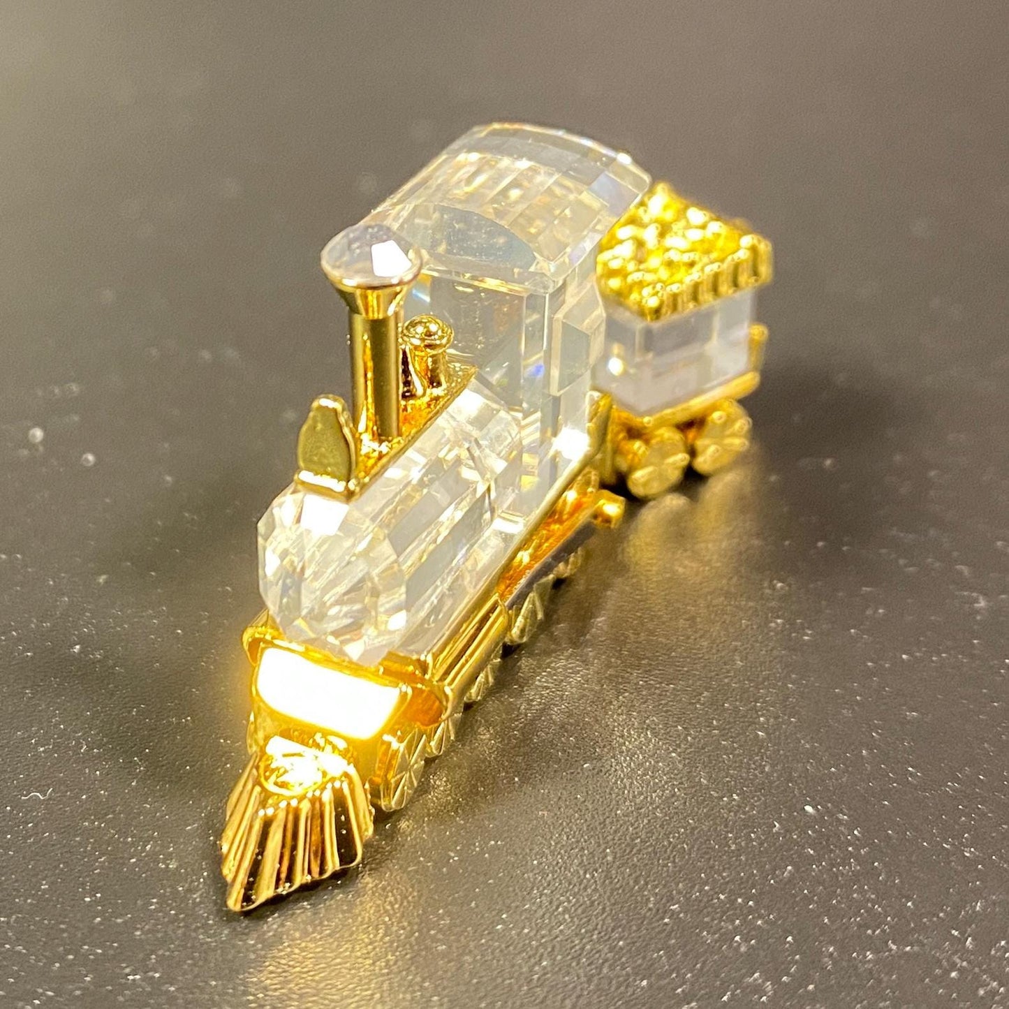 NEW-Swarovski Figurine Crystal Memories -mini Train Gold 209454 box, CoA
