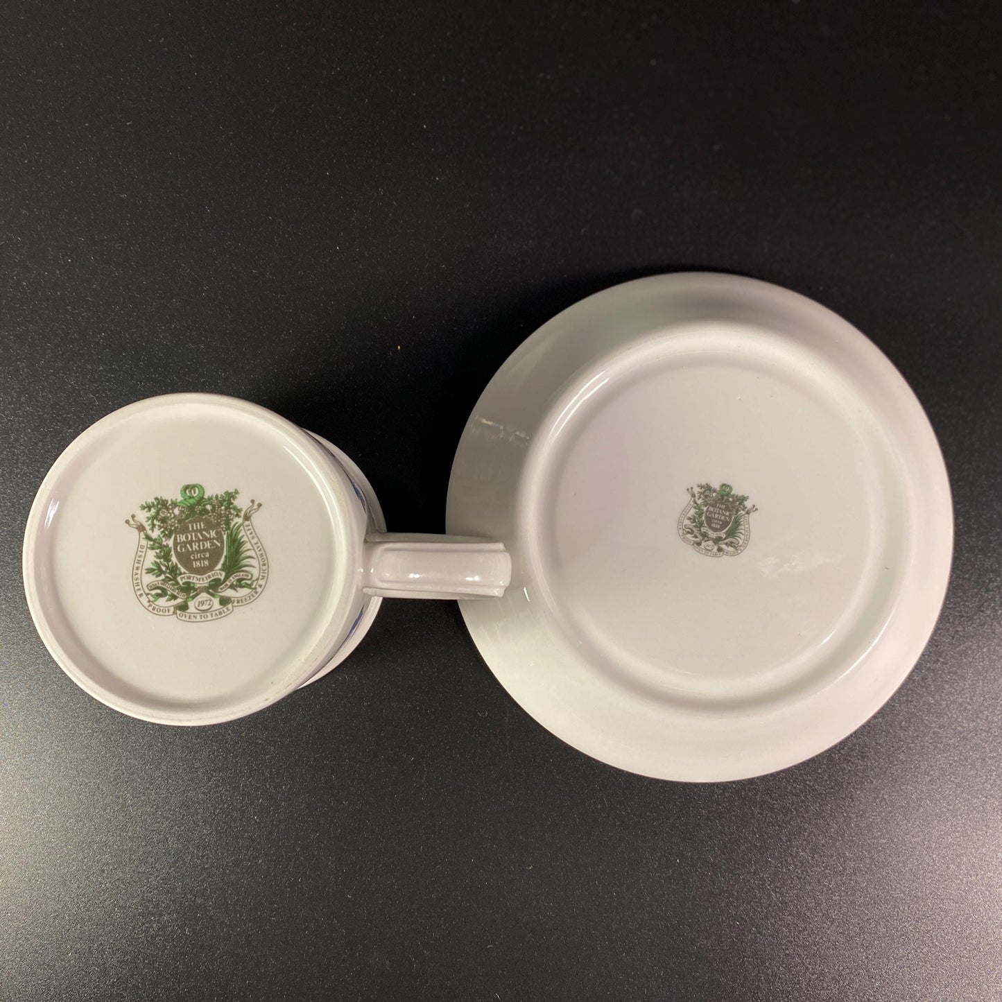 Vtg Portmeirion Botanic Garden Drum Flat Tea Cup & Saucer -Pick your choice