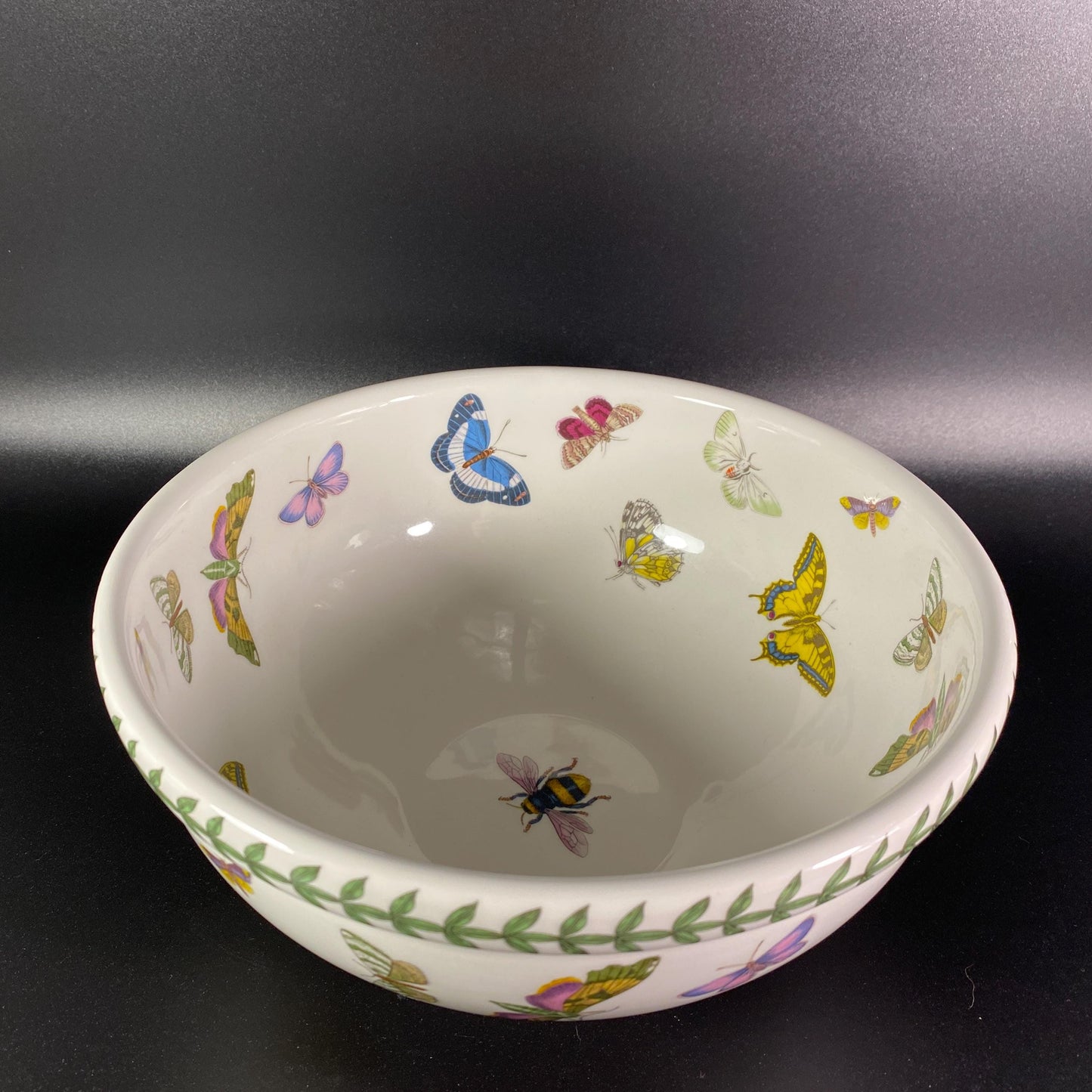 EUC Vintage Portmeirion Botanic Garden Butterflies Salad/Dessert/Fruit Bowl