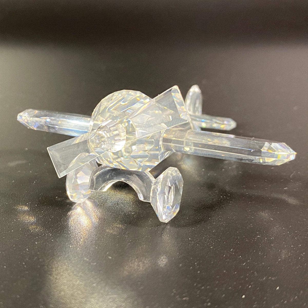 NEW ~Swarovski Crystal Figurine AIRPLANE Propeller A 7473 NR 002 Box Certificate
