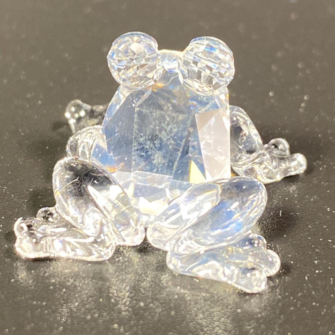 SWAROVSKI Crystal Miniature Baby Frog with Green Eyes With Box CoA
