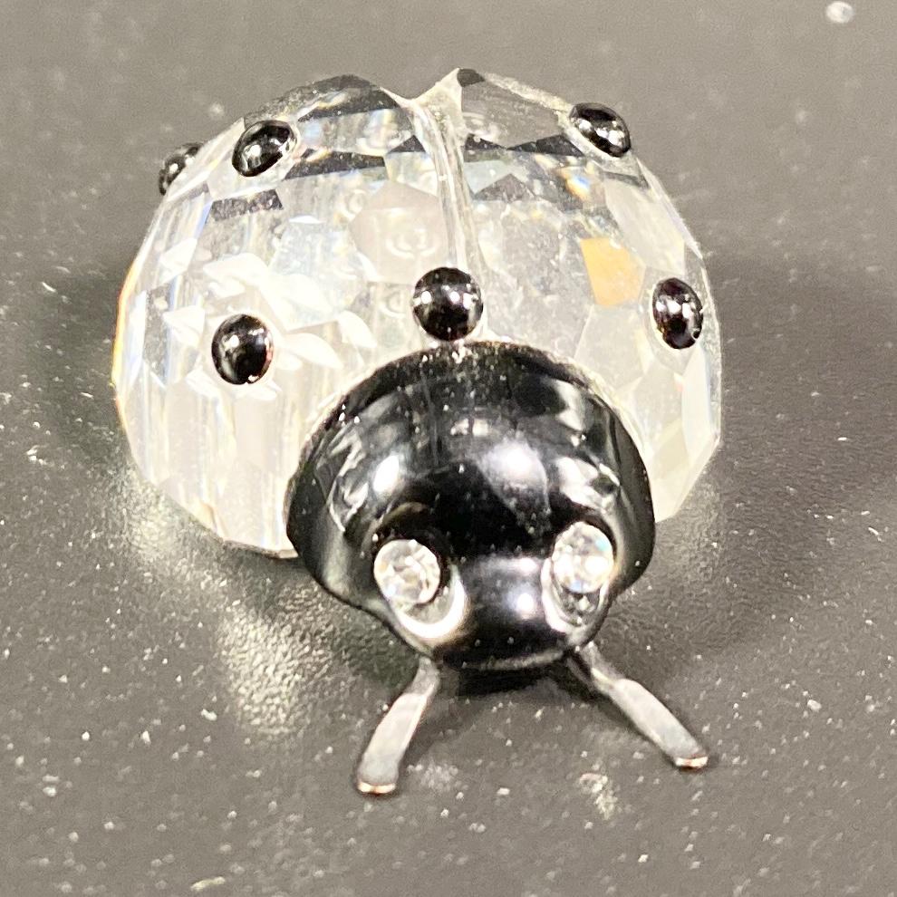RARE !! Small Swarovski Crystal Ladybug Figurine w/Box - 7604NR000001