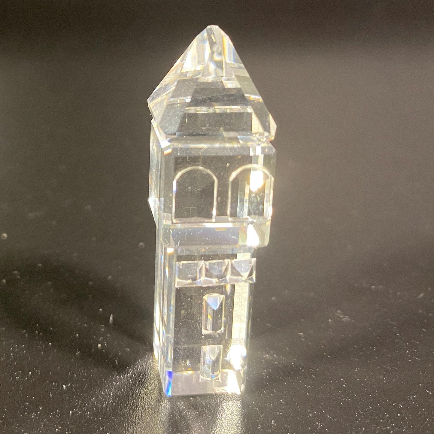 Lovely Rare !! Swarovski Crystal Clear City tower small Figurine with Box