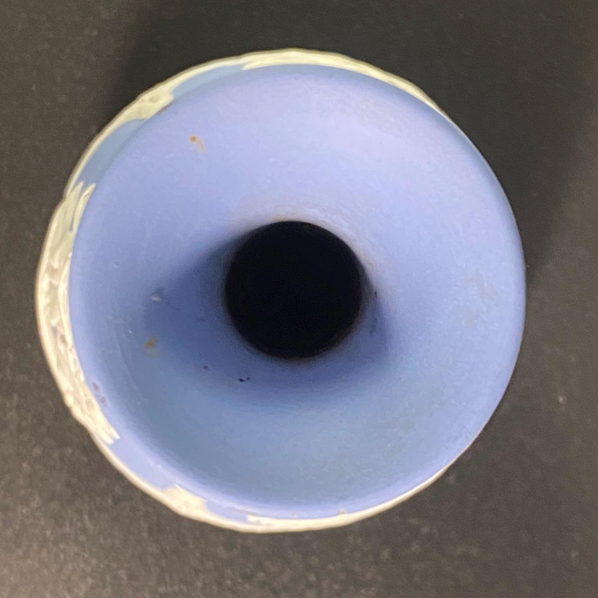 Wedgewood Blue jasperware Bud Vase Vintage Made In England 4.5"