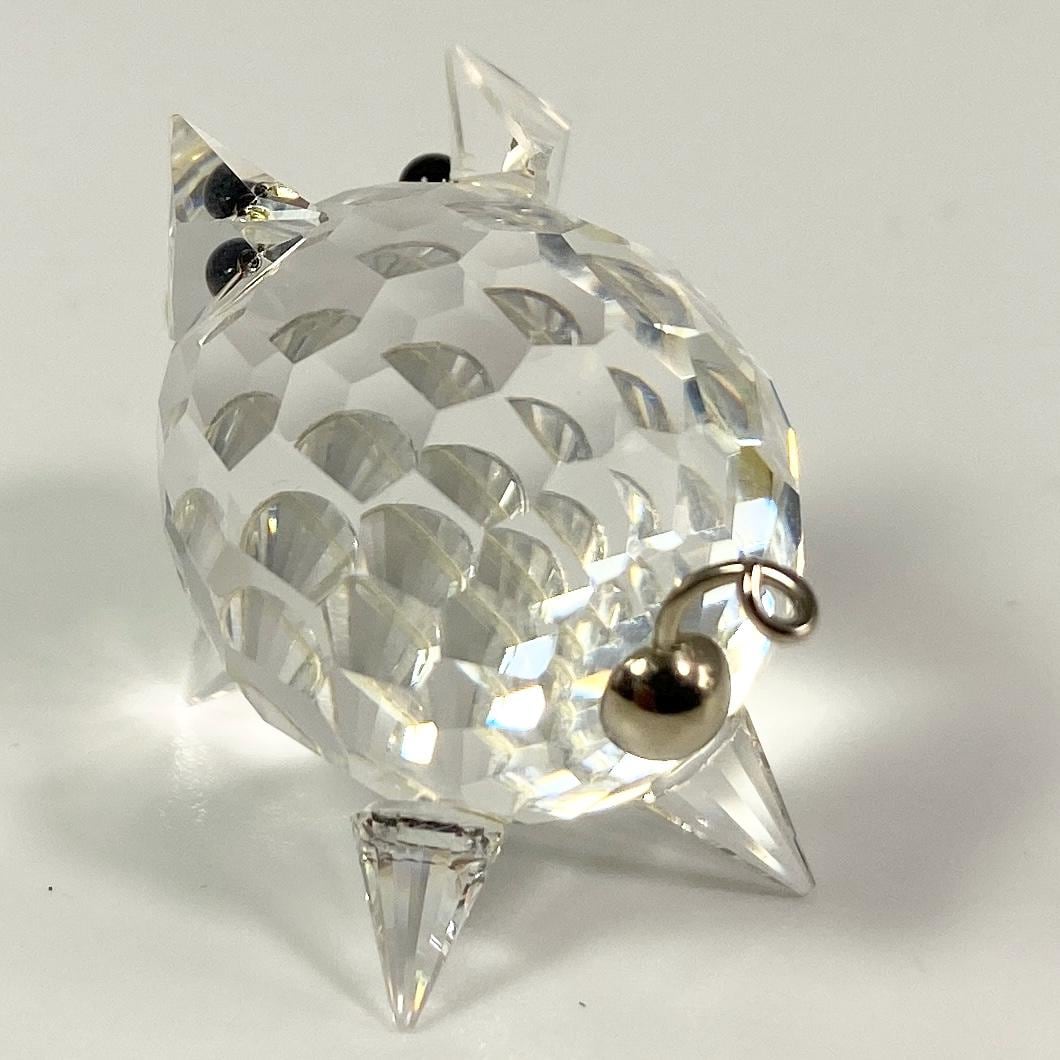 Swarovski Crystal Figurine Pig Barnyard Friends Wire Metal Curled Ringlet Tail