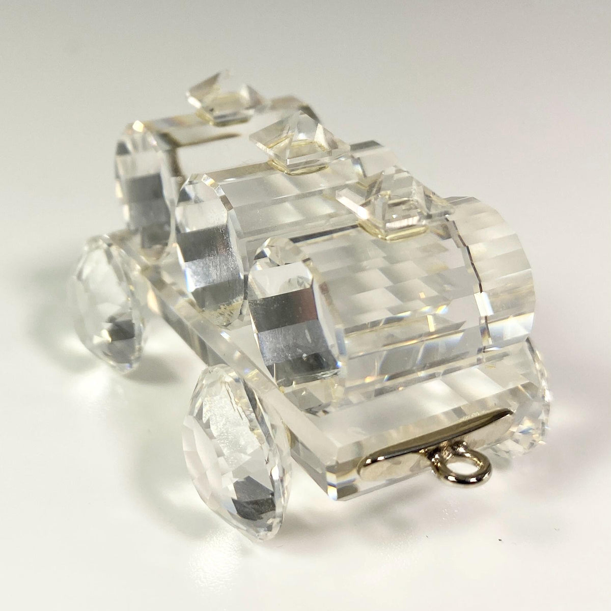 RARE !! Swarovski Silver Crystal “Tank Wagon” Petrol wagon Figurine Box & CoA
