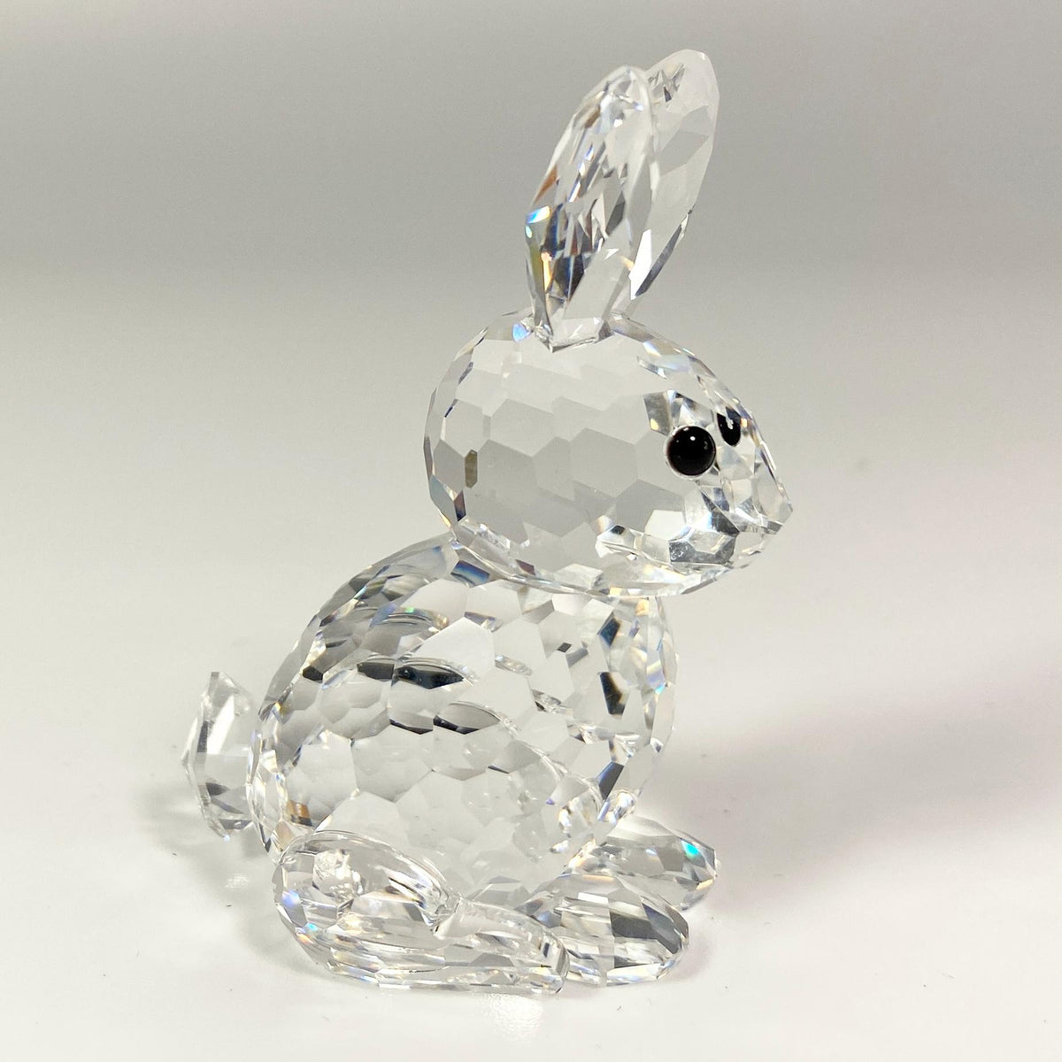 Vintage Swarovski Silver Crystal large Mother Rabbit Figurine 2" with Box