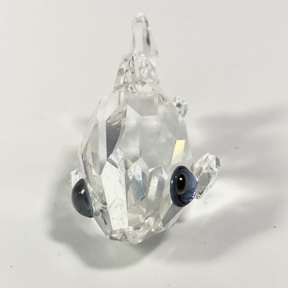 Rare Retired Swarovski Crystal Goldfish Figurine Colored Eyes Art 7644