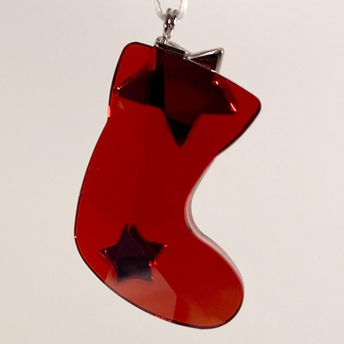RARE !! Swarovski Authentic Christmas Twinkling Stocking Crystal Ornament