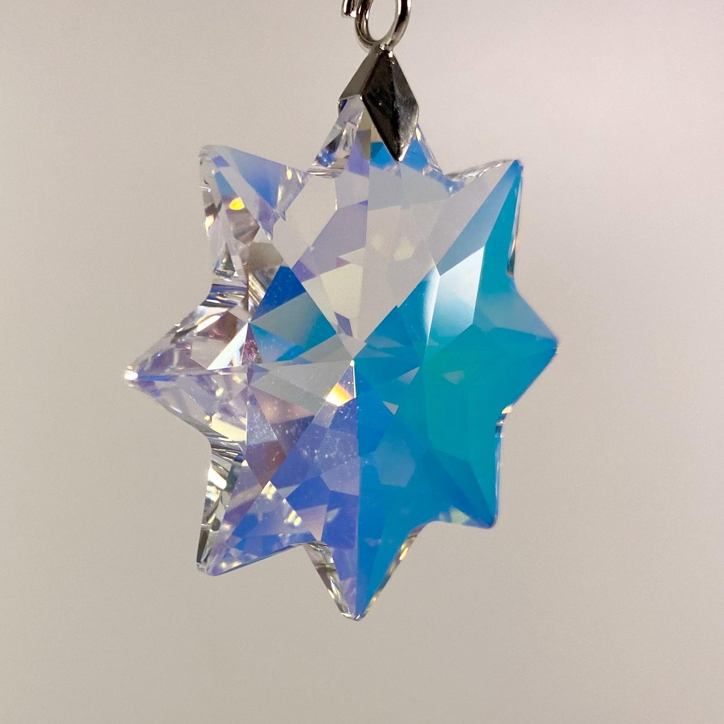 Swarovski Crystal Iridescent Christmas Star Snowflake Ornament