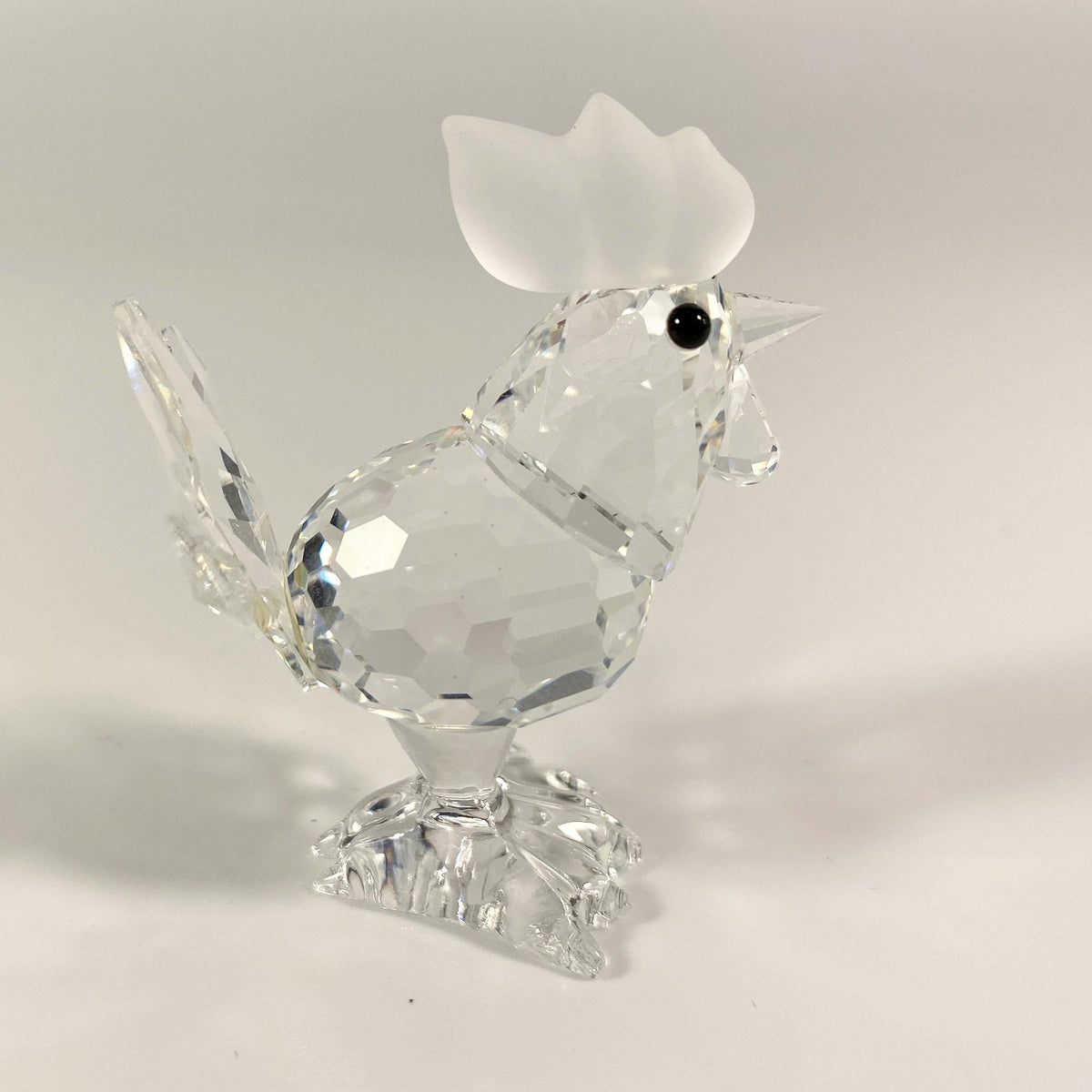 Swarovski Crystal Rooster with frosted Comb barnyard animals with Box