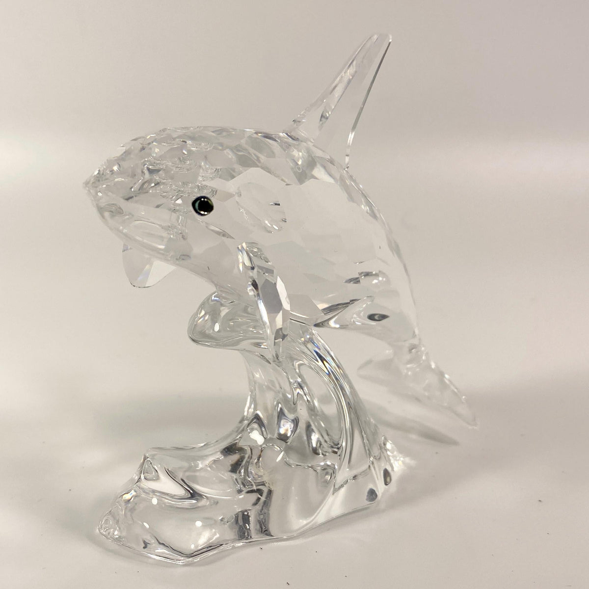 RARE !! Swarovski Crystal Orca 622939 Killer Whale Retired 4" Figurine No Box