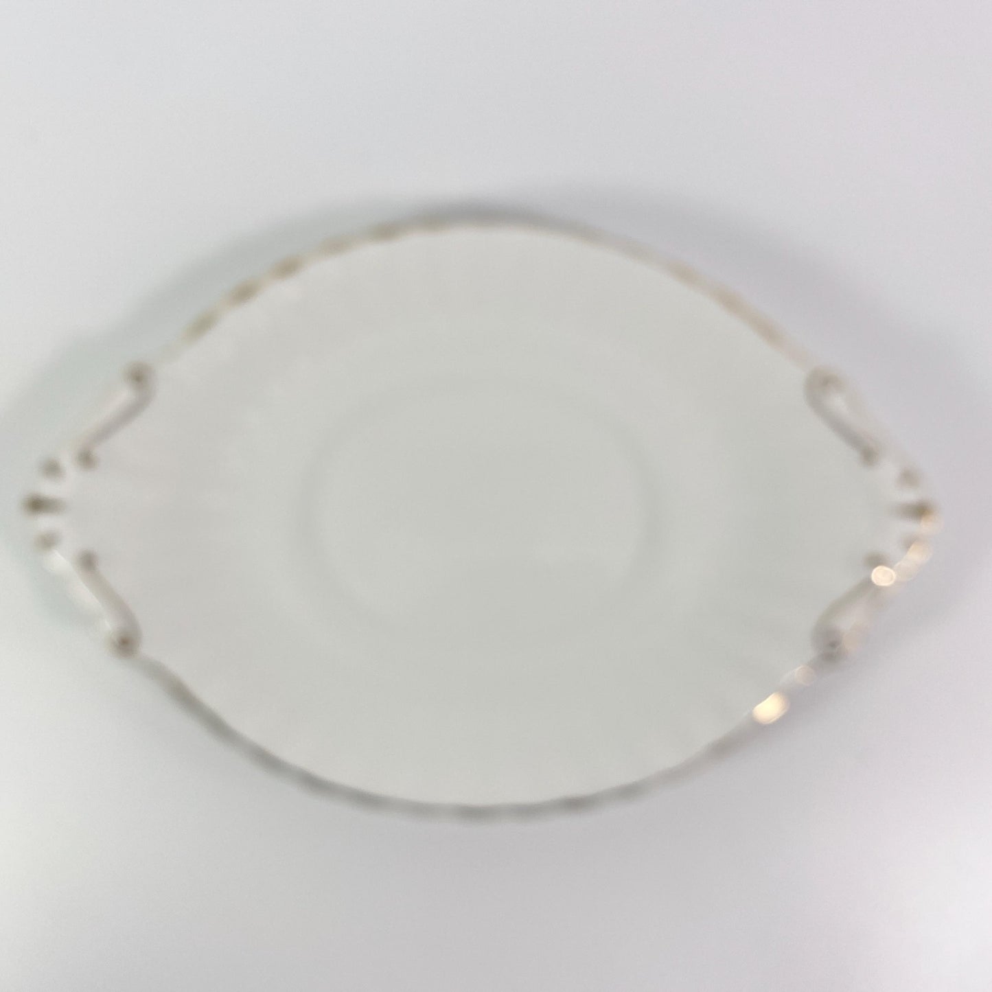 Paragon Gravy or Sauce Boat with plate, White with gold Trim vintage England