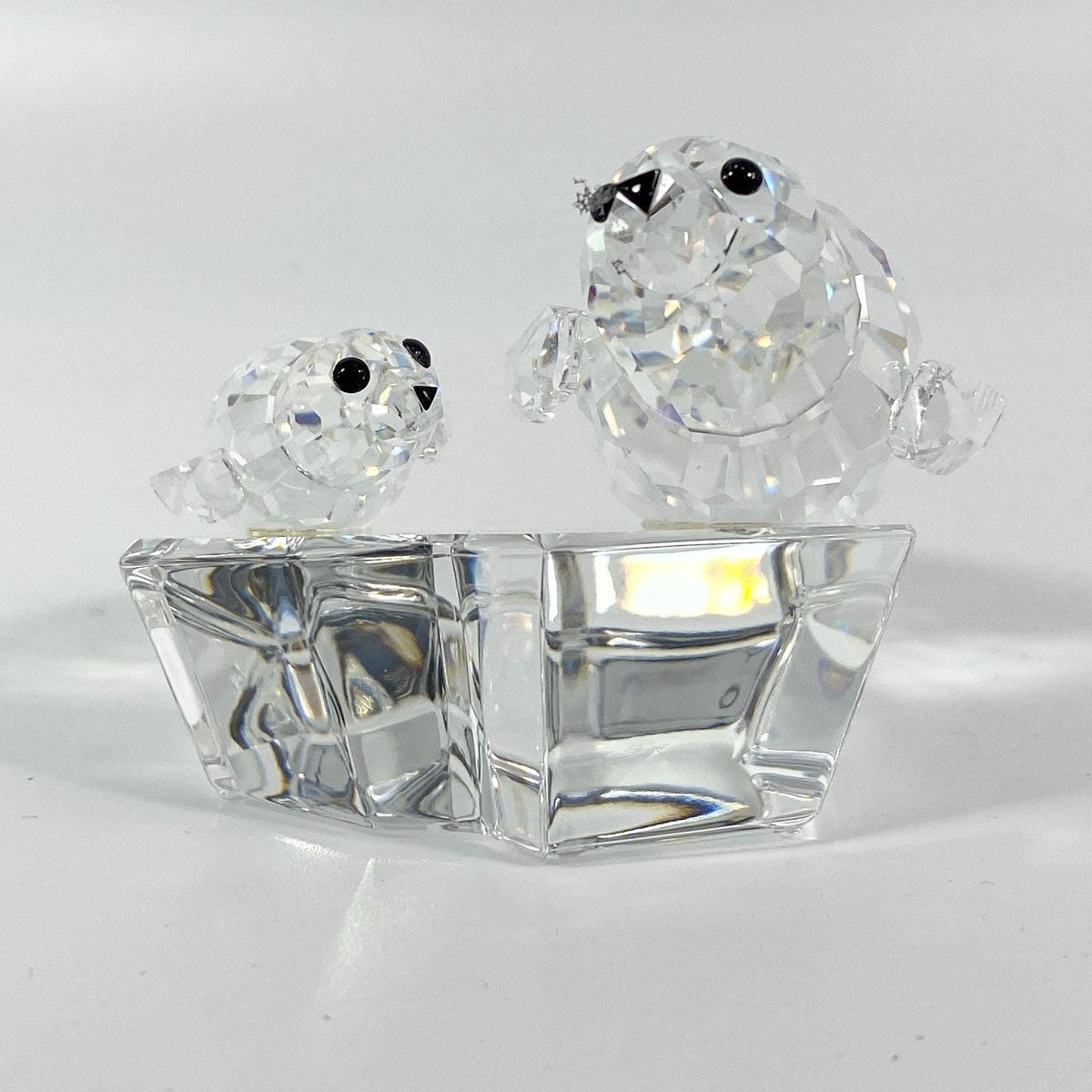 Swarovski "Save Me" Seals 1991 Annual Edition Large Crystal Figurine w/ Box CoA