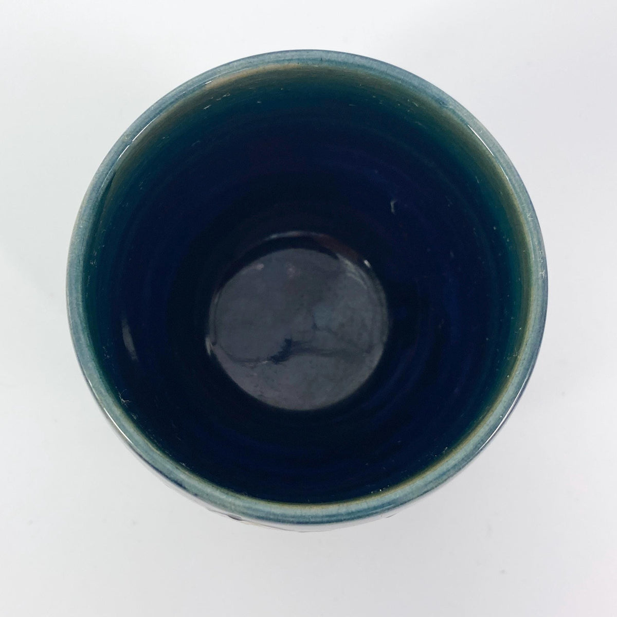 Vintage William Moorcroft Footed Iris Blue Bowl Pottery - England RARE !!