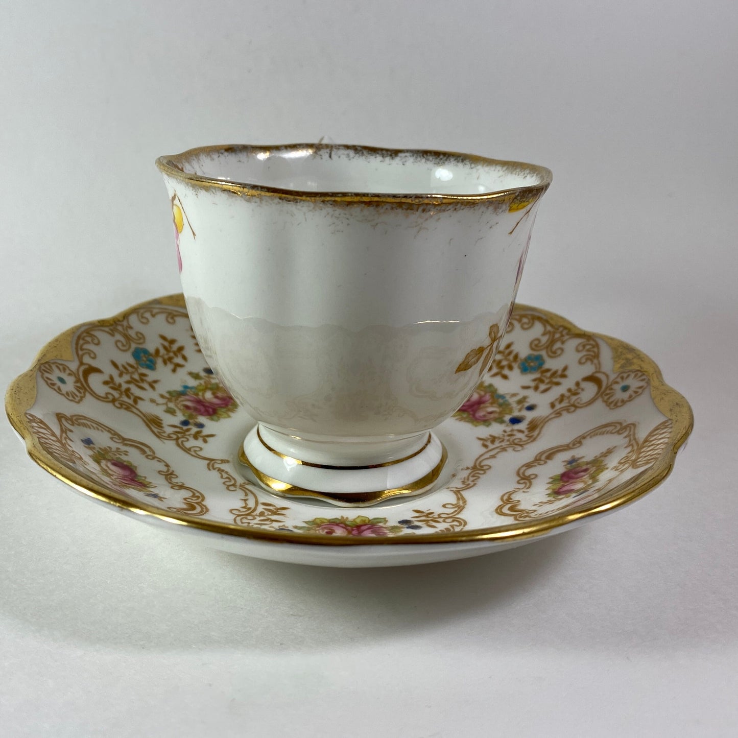 Vintage Royal albert pink floral with gold bone china teacup and saucer