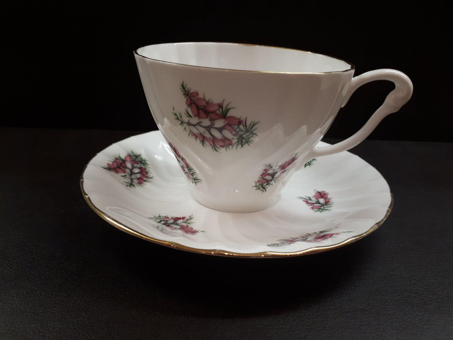 Queen Anne Tea cup and Saucer with beautiful pink flowers