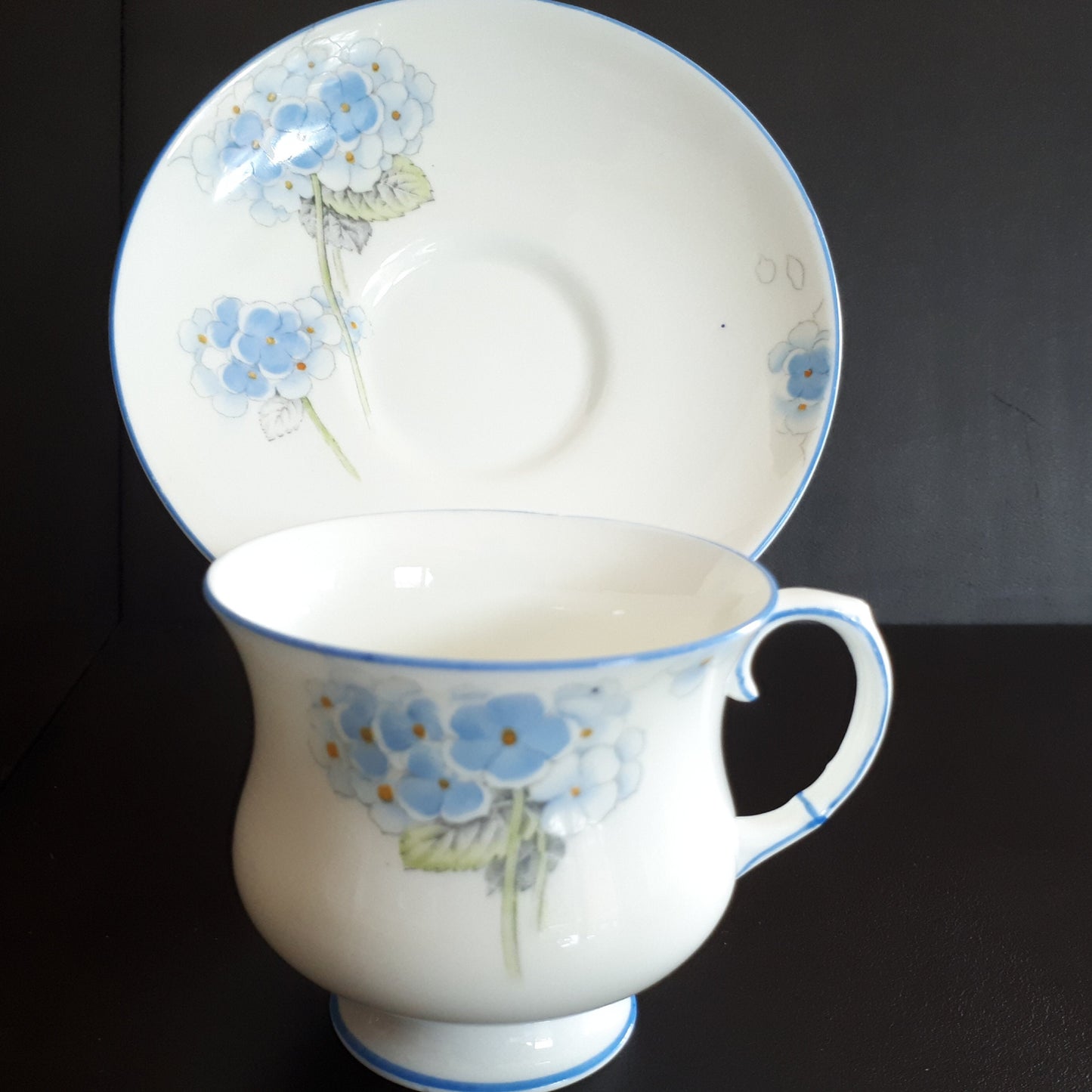 Vintage Paragon Fine China Teacup & Saucer, Purple Floral