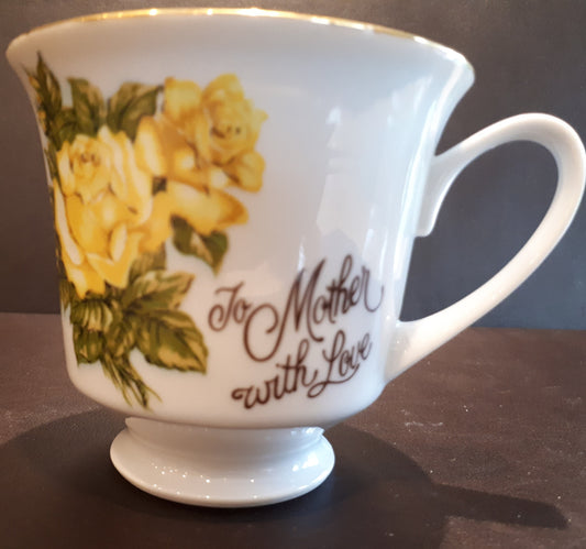 Royal Vale Queen Anne Bone China Tea Cups, Yellow Roses, England