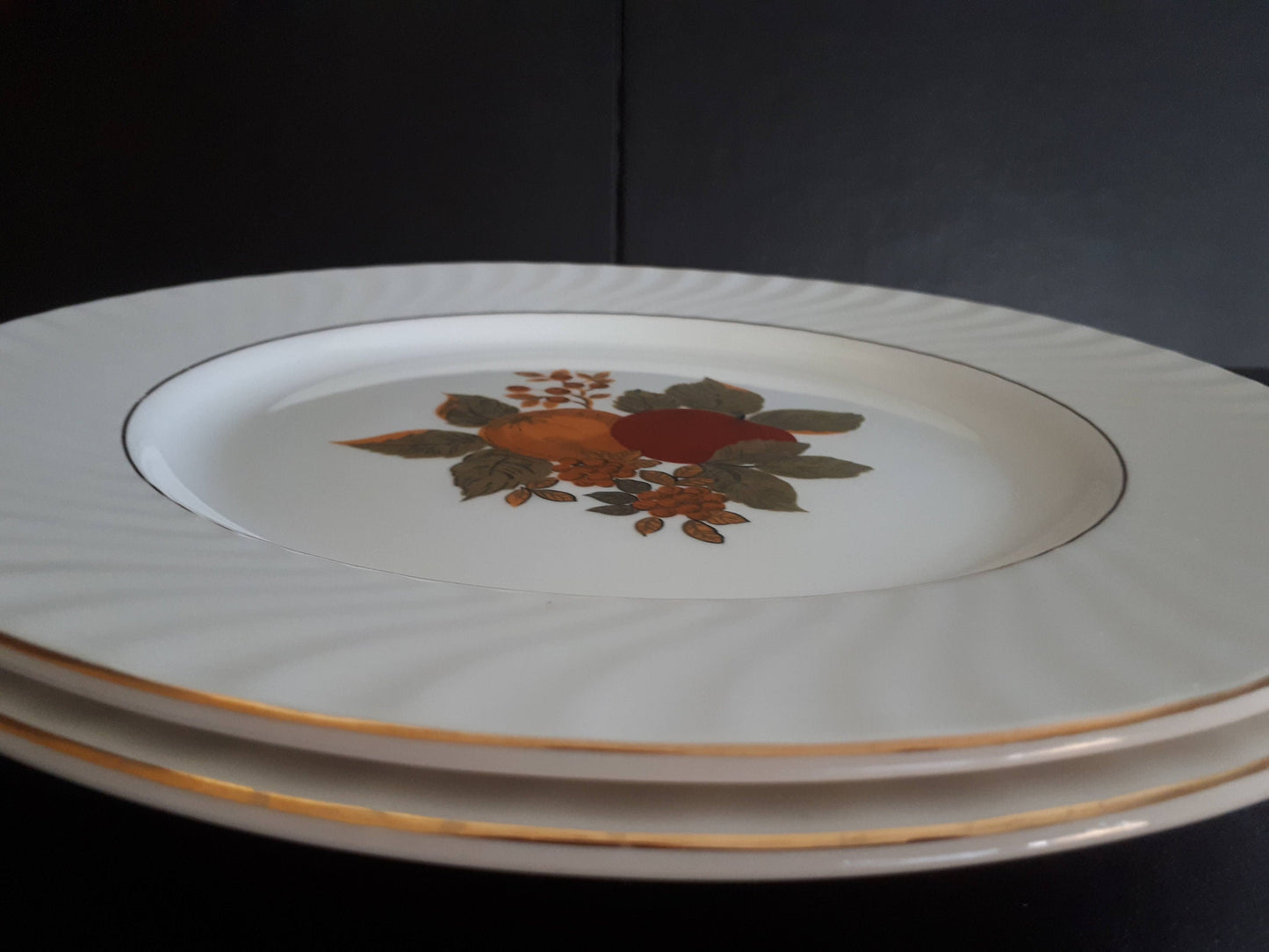 2 Enoch Wedgwood Tunstall Ltd English Harvest 10 " Dinner Plates