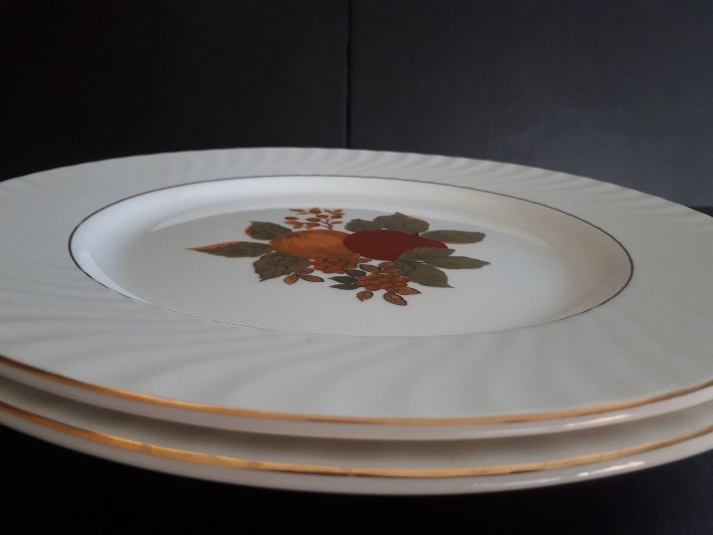 Set of 2 Enoch Wedgwood Tunstall Ltd English Harvest 10 " Dinner Plates