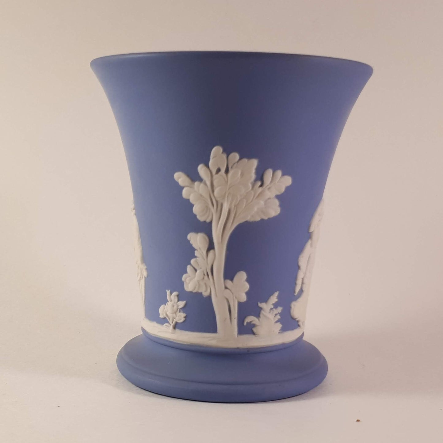 Wedgwood Jasperware Light Blue Trumpet Posey 3.5" 9cm Tall Vase England