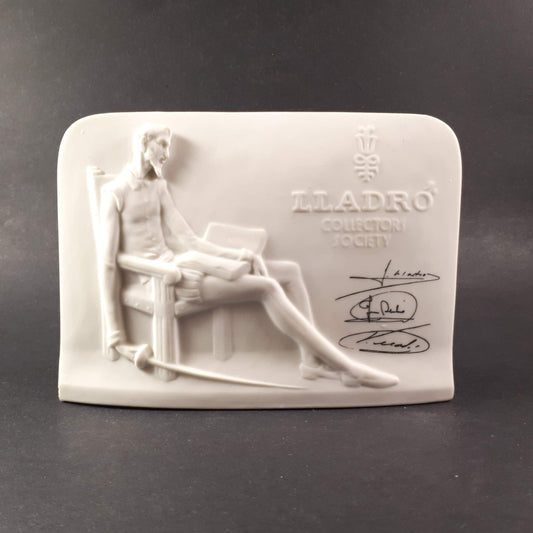 Lladro Collectors Society Porcelain "Don Quixote" Signed Plaque