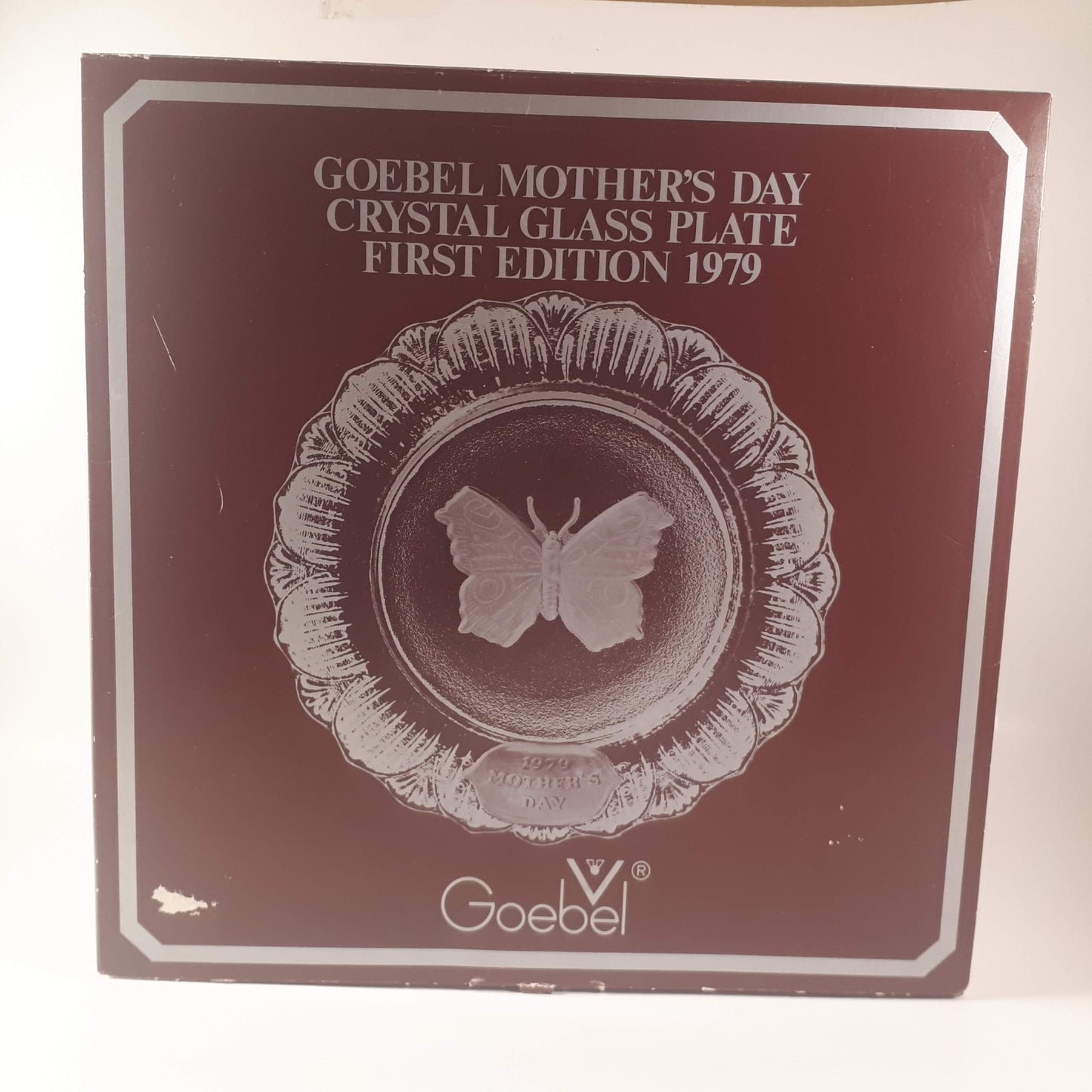 Goebel 1979 Mother's Day Crystal Glass Plate Original Box Limited Edition
