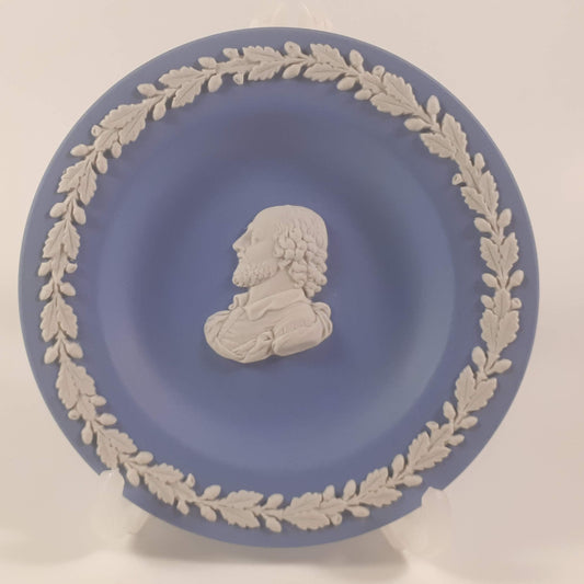 Wedgwood Blue Jasper William Shakespeare Small Plate Vintage