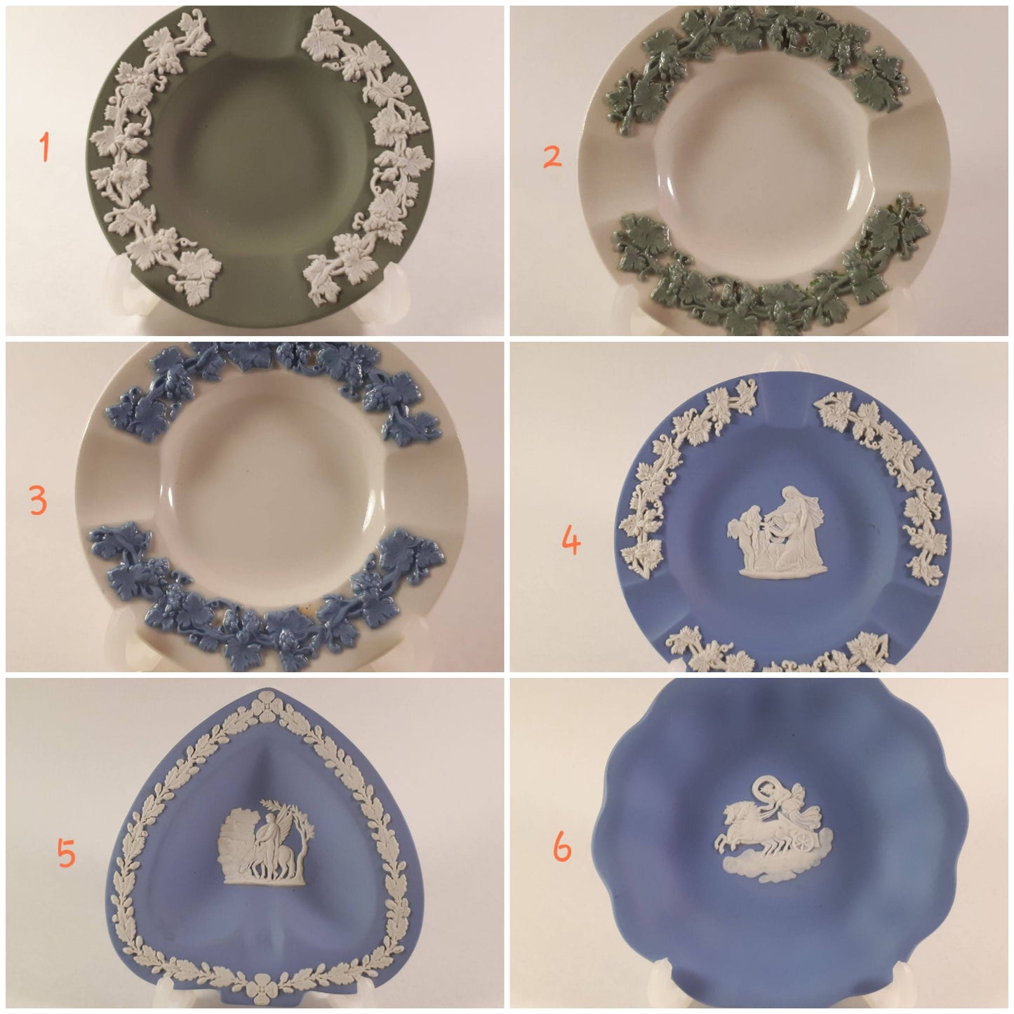 Wedgwood Jasperware, Queensware Ashtrays, Pin dish, trinket choose from many