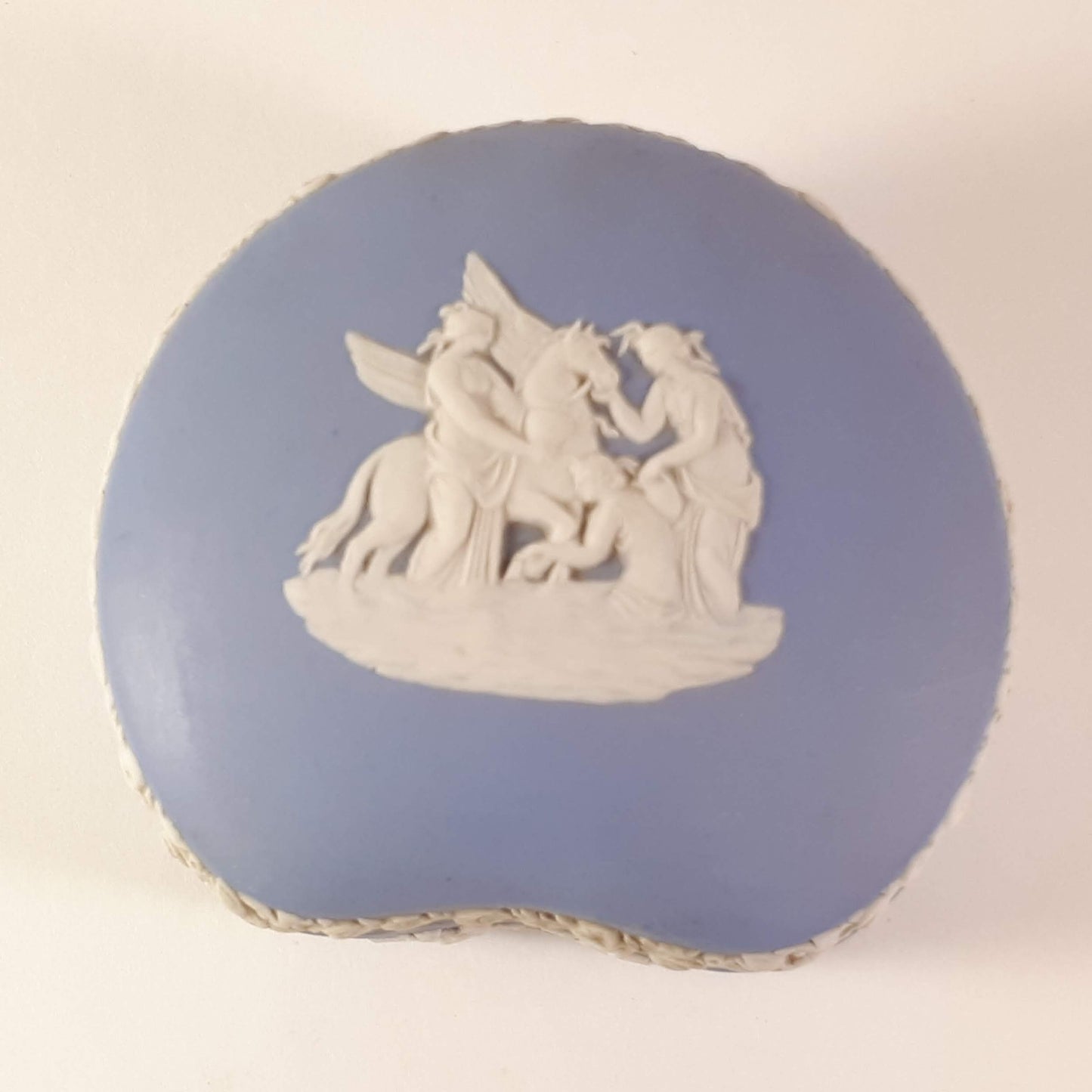 Blue Wedgwood Jasperware Trinket Box with different designs