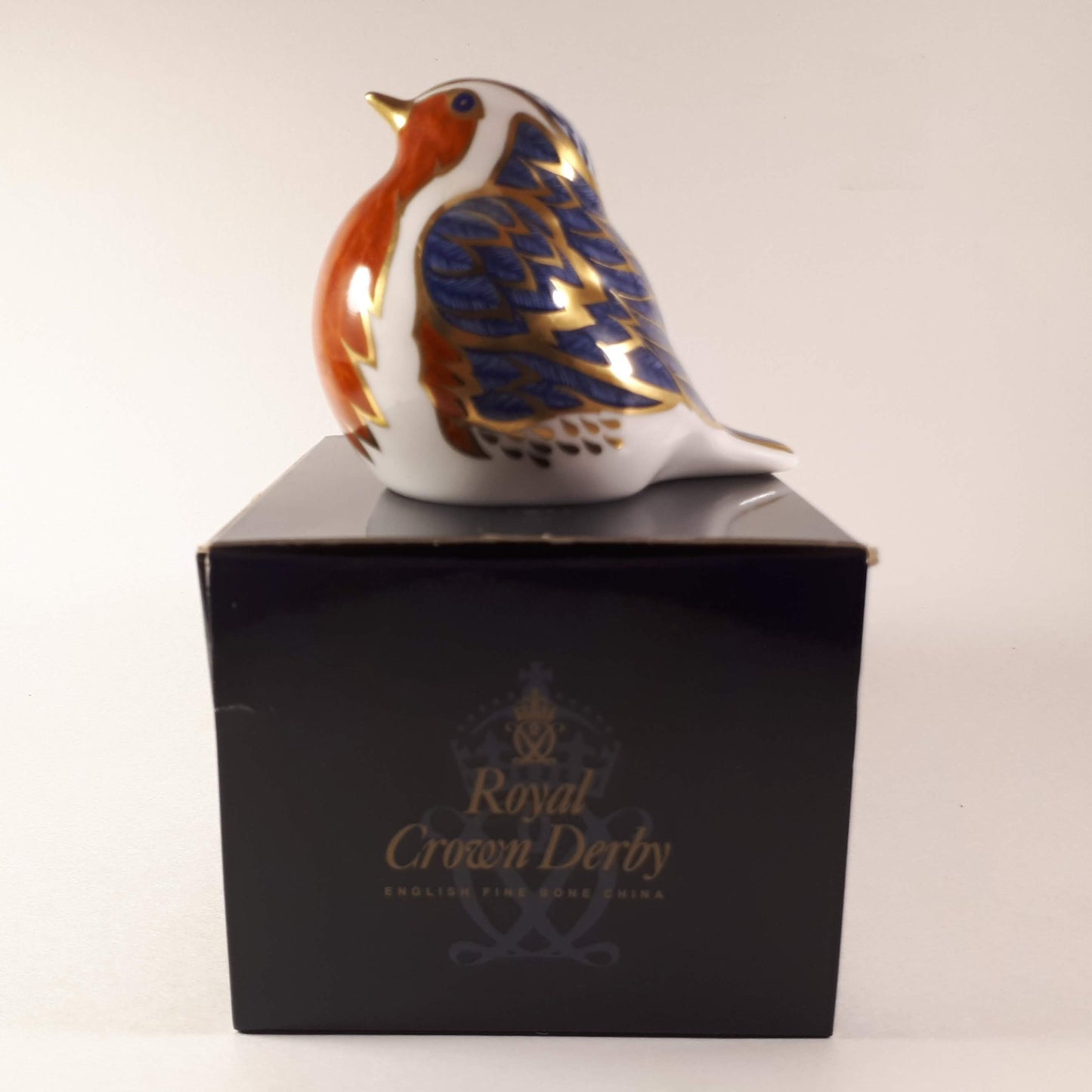 Royal Crown Derby Blue Bird Paperweight with box