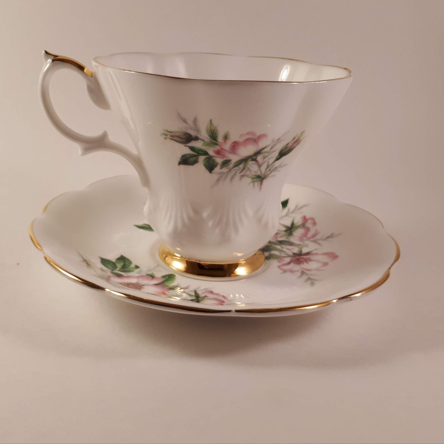 Vintage RARE Alberta Wild rose by Royal Albert teacup and saucer