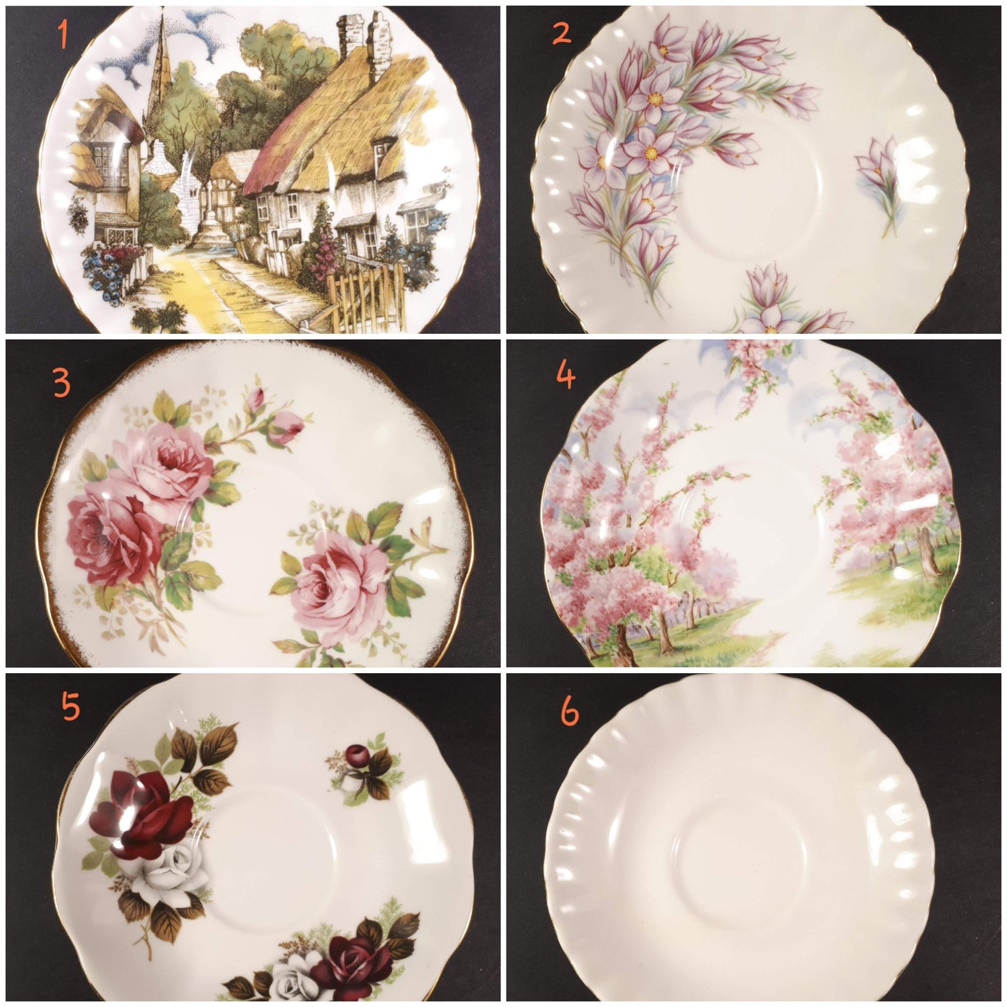 Only Royal Albert orphan saucers for Mix and Match