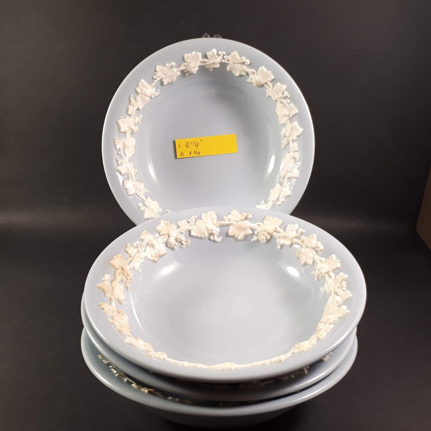 Wedgwood Etruria and Barlaston 6 1/4 " cereal bowl cream on Lavender sold individually