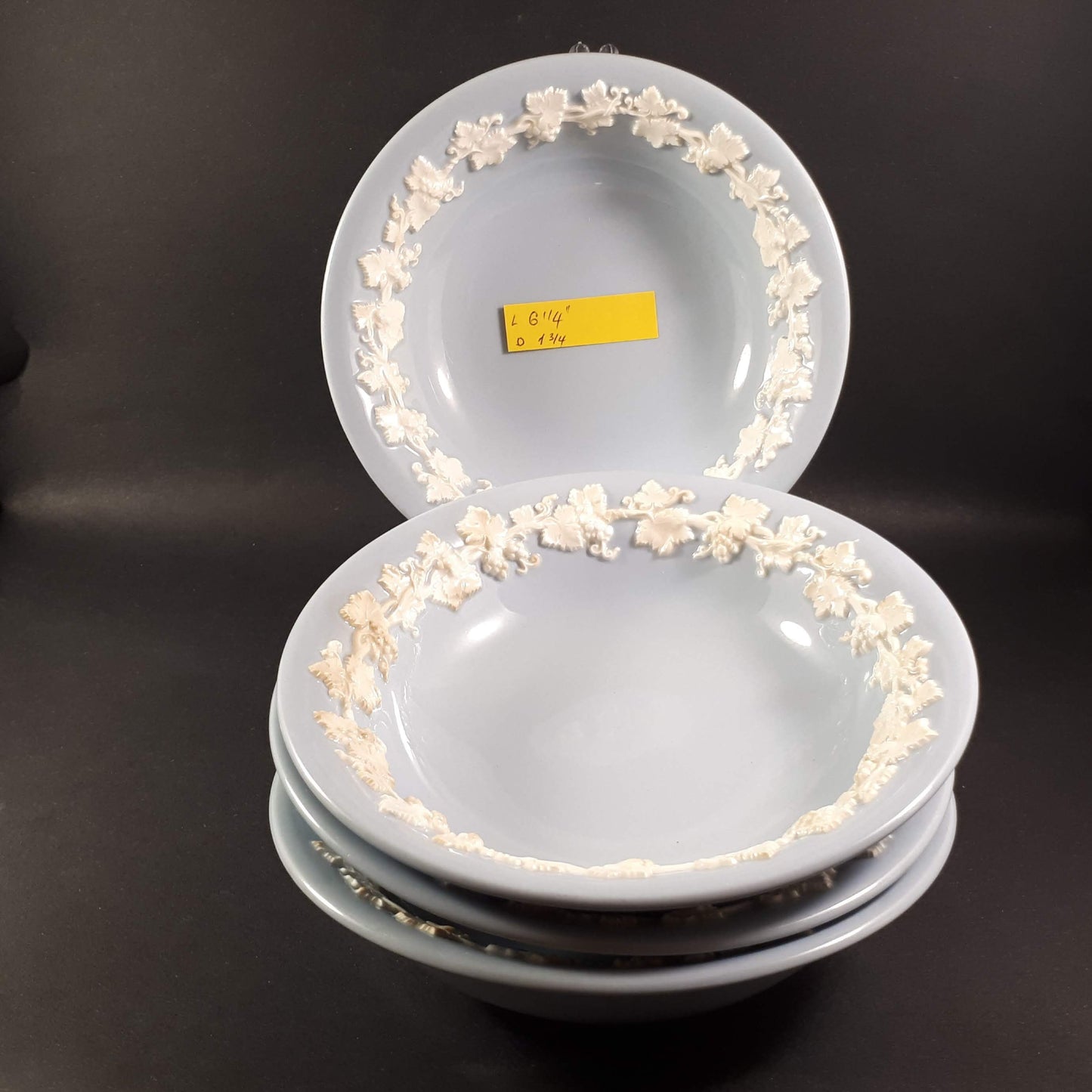 Wedgwood Etruria and Barlaston 6 1/4 " cereal bowl cream on Lavender sold individually