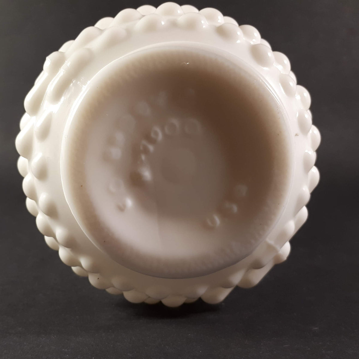 Vintage Milk Glass EO Brody Hobnail Bud Vase
