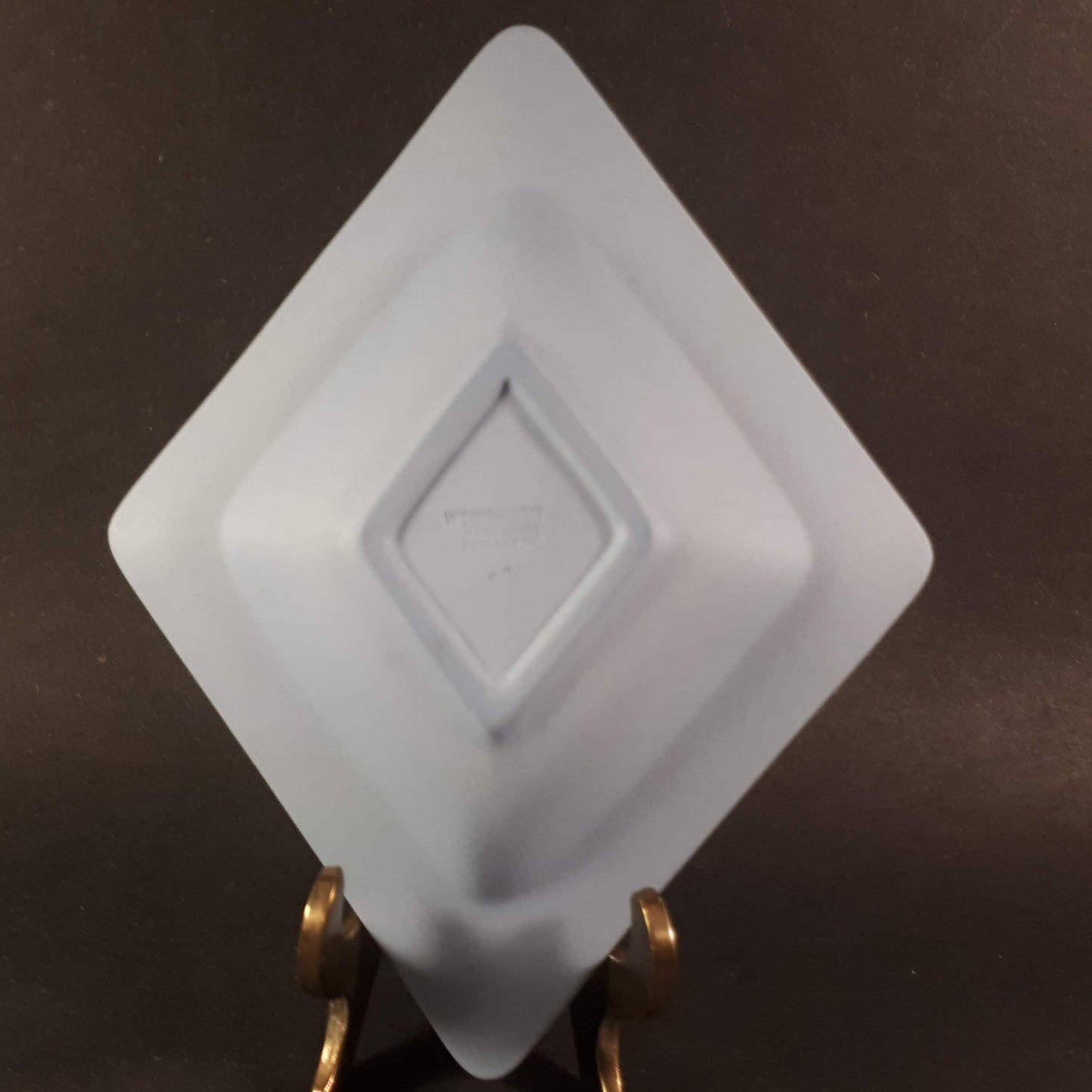 Vintage Diamond shaped Wedgwood Blue Jasperware Trinket m pin dish, Tray