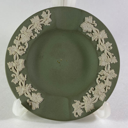 Vintage Wedgwood Jasperware Green ashtray