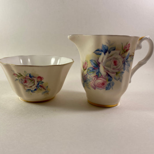 Vintage  Royal Grafton Made in England Creamer & Open Sugar Bowl